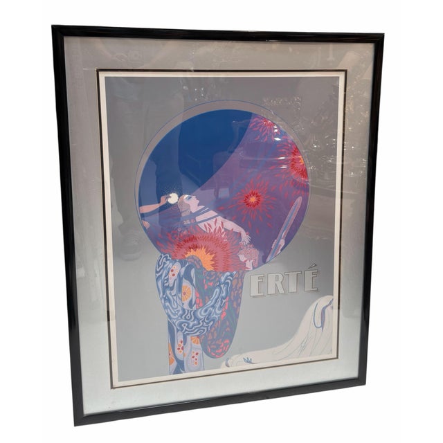 Art Deco Signed Erte Framed Art Deco Show Poster Nature's Vanity For Sale - Image 3 of 5