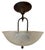 Mid 20th Century Mid-Century Pressed Glass Semi-Flushmount Ceiling Light Fixture For Sale In Los Angeles - Image 6 of 6
