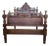 Antique French Louis XVI Style Rosewood Carved Bed Frame, 1880 For Sale