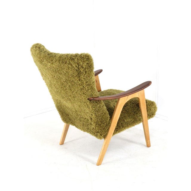 Two Tone Doodle Wing Lounge Chair For Sale - Image 11 of 15