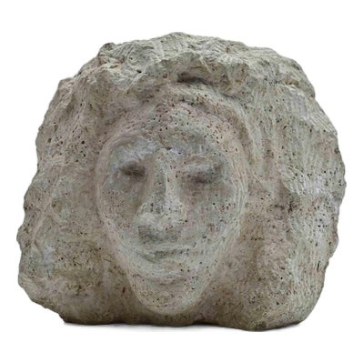 Sirio Pellegrini, Head Sculpture, Ceramic, 1960s For Sale