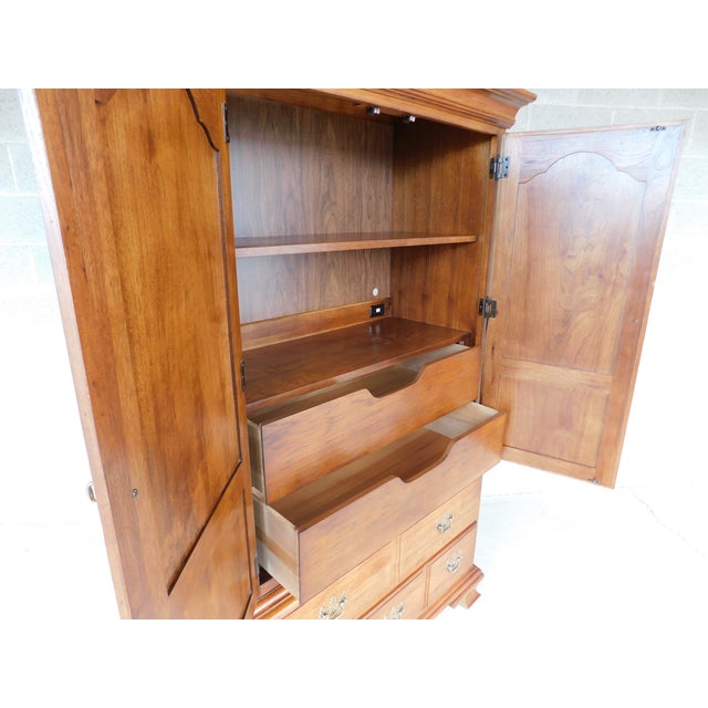 Thomasville Thomasville Fisher Park Pecan Wood Armoire Tall Chest For Sale - Image 4 of 15