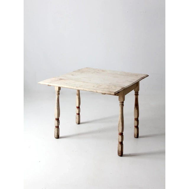 Antique Drop Leaf Kitchen Table For Sale - Image 9 of 12