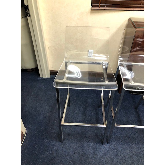 Cb2 Chiaro Clear Bar Stools- Set of 4 | Chairish (640 x 640 Pixel)