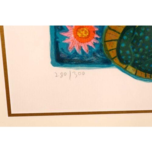 Orange Judith Bledsoe A Knot of Toads Signed Contemporary Lithograph 280/300 Framed For Sale - Image 8 of 11