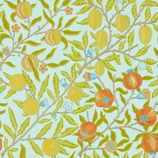 Morris & Co Fruit Wallpaper in Sky - a Sample For Sale