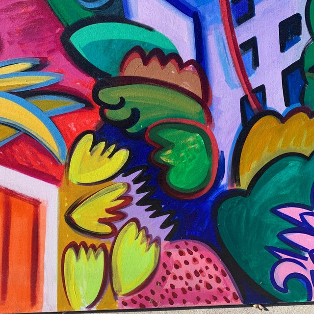 80x80 Mediterranean Coastal Village by Joan Steinman #2 For Sale In Wichita - Image 6 of 9