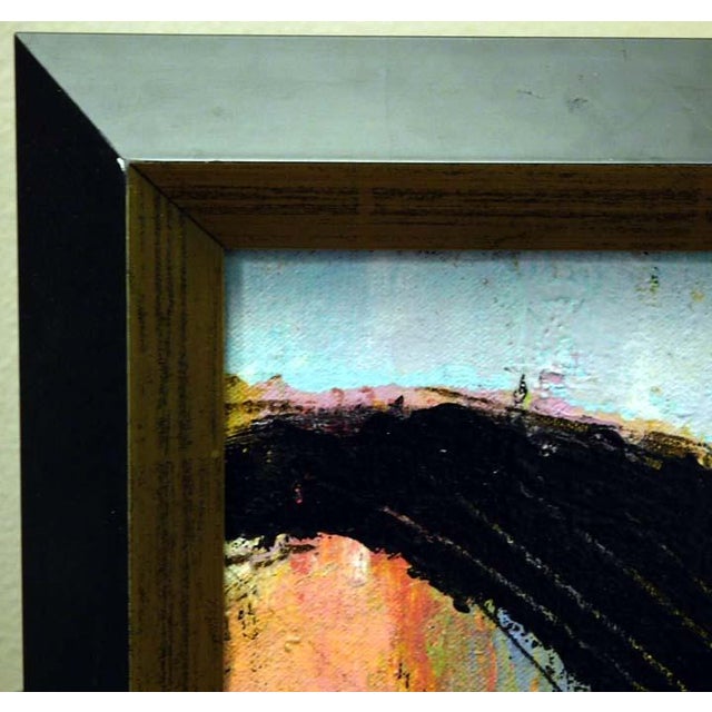 Helen Zarin Visage 53 Oil Hand Signed With Custom Framed 22"x 22" For Sale - Image 4 of 4