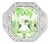 Mid-Century 10k White Gold Synthetic August Birthstone Hand-Engraved Ring, Size 7 For Sale
