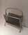This beautiful faux bamboo magazine rack is made of bronze with greenish glass panels on each side. It is a French work...