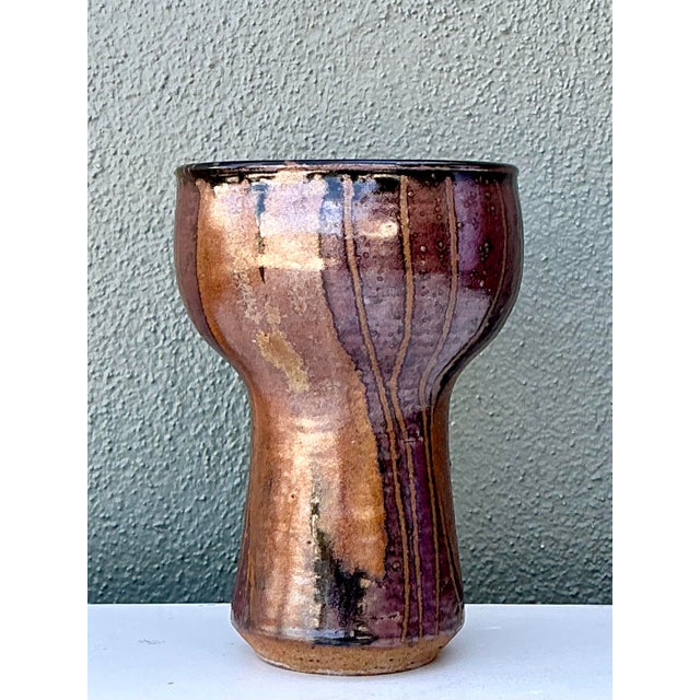 Vintage Original Studio Pottery Vase For Sale In West Palm - Image 6 of 12