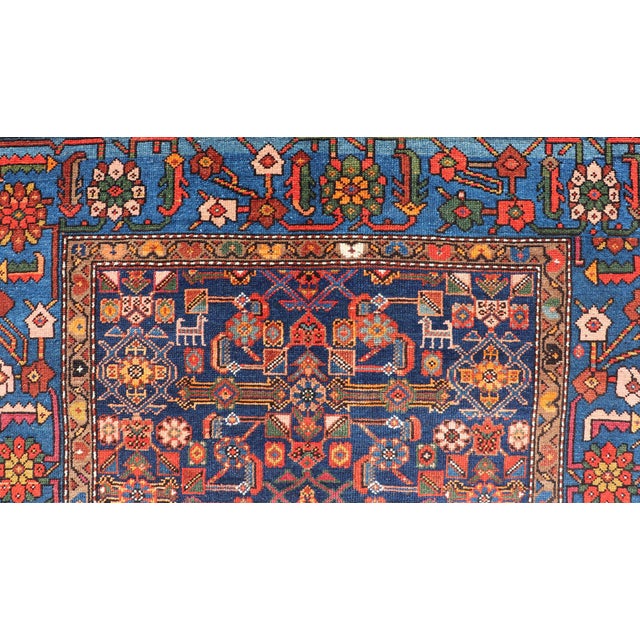 Antique Persian Nahavand Rug With Vivid Geometric Patterns 4'3" X 6'1" For Sale In Atlanta - Image 6 of 11
