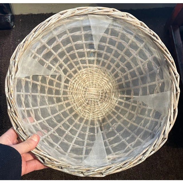 Wood Pair of Fly Proof Woven Trays With Lids For Sale - Image 7 of 9