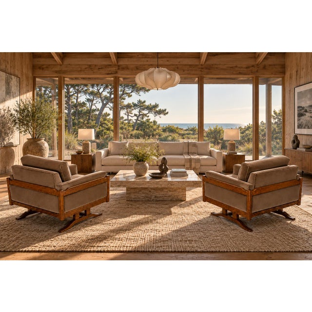 Brazilian Modern Pair of Armchairs in Caviúna and Mushroom-Taupe Mohair, Novo Rumo, 1960s For Sale - Image 11 of 18