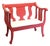 Antique American Classical Grecian Painted Settee With Scrolled Arms & Saber Legs, Circa 1830 For Sale