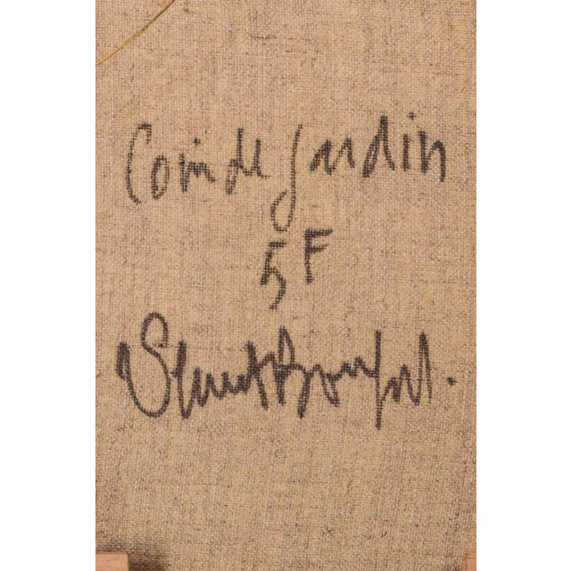 Robert Vernet-Bonfort, Surreal Garden, 20th-Century, Oil on Canvas, Framed For Sale - Image 11 of 13