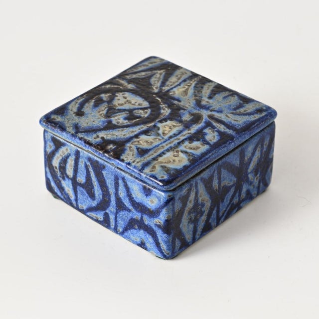 Baca Series Ceramic Box by Nils Thorsson for Alumina Royal Copenhagen, 1970s, in Flawless conditions. Designed 1960 to...