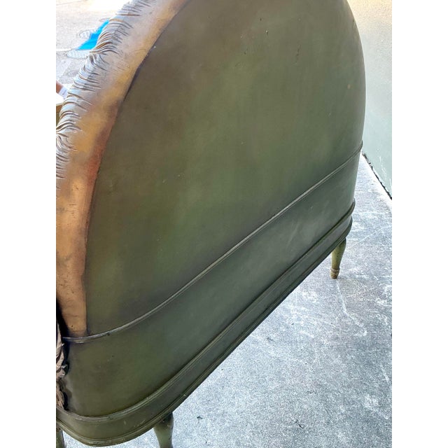 Wood Vintage Regency French Deco Carved Swan Full Bed For Sale - Image 7 of 14