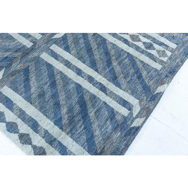 Early 21st Century Modern Swedish Pile Knotted Wool Rug by Doris Leslie Blau For Sale - Image 5 of 9