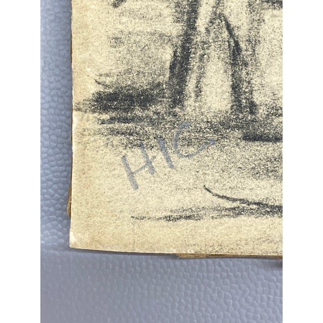 Charcoal 1930s Henry Ives Cobb Jr. Charcoal Drawing of Central Park For Sale - Image 8 of 11