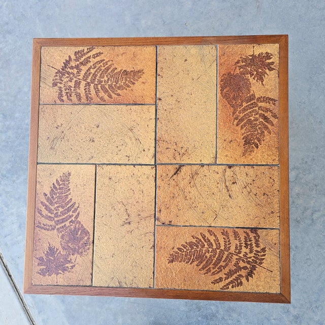 1960s Danish Modern Teak and Tile Side Table by Trioh For Sale In Los Angeles - Image 6 of 12