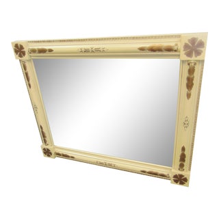 Mid 20th Century Hitchcock Cream & Gold Stenciled Mirror For Sale