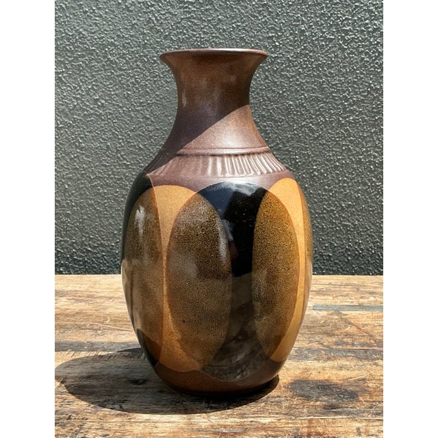Vintage Original Studio Pottery Vase For Sale - Image 10 of 12