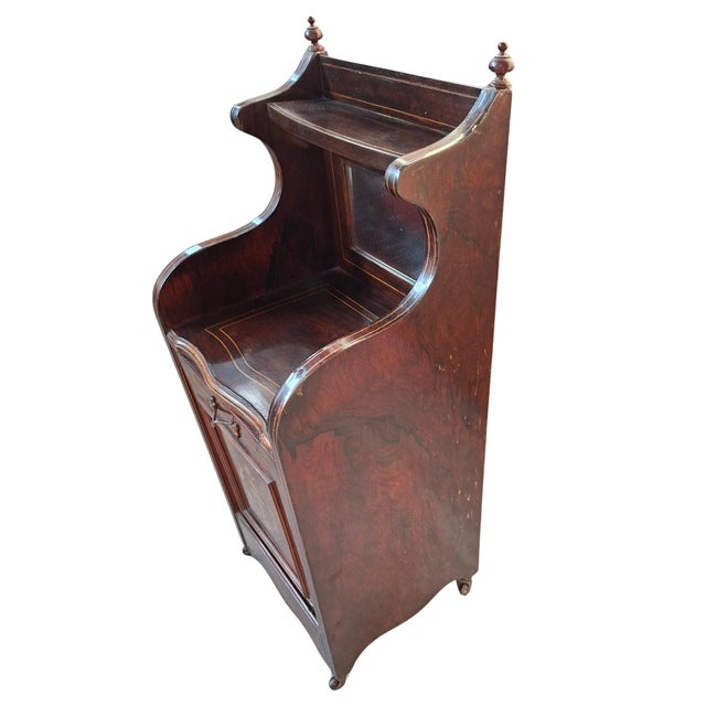 Antique Victorian Purdonium Coal Cabinet with Mirror, 1890s For Sale - Image 9 of 18