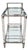 1970s Hollywood Regency Lucite, Chrome & Glass Two-Tier Bar Cart For Sale