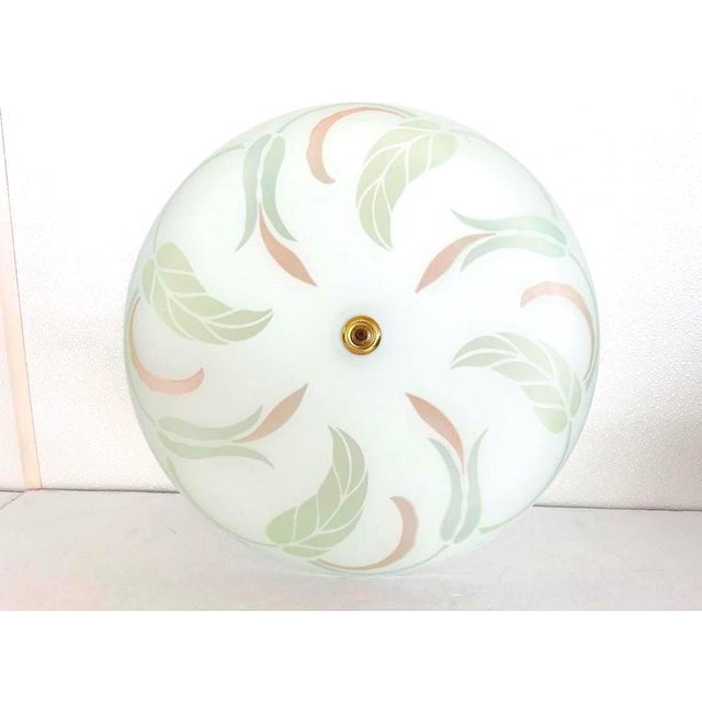 Art Deco 1940s Leafy Ceiling Light For Sale - Image 3 of 16