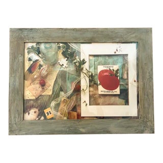 1970s Photograph Still Life in a Handmade Custom Wood Rustic Frame For Sale