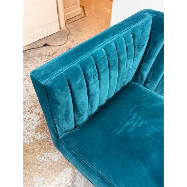 Joybird Chelsea Sofa, Royal Peacock For Sale In San Francisco - Image 6 of 12