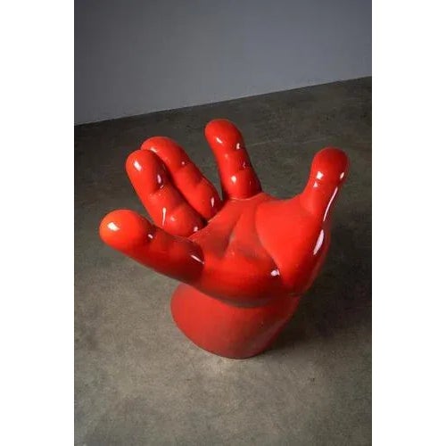 This unique stool chair is a standalone piece in the form of a hand. Highly sculptural and well-made, it is both strong...