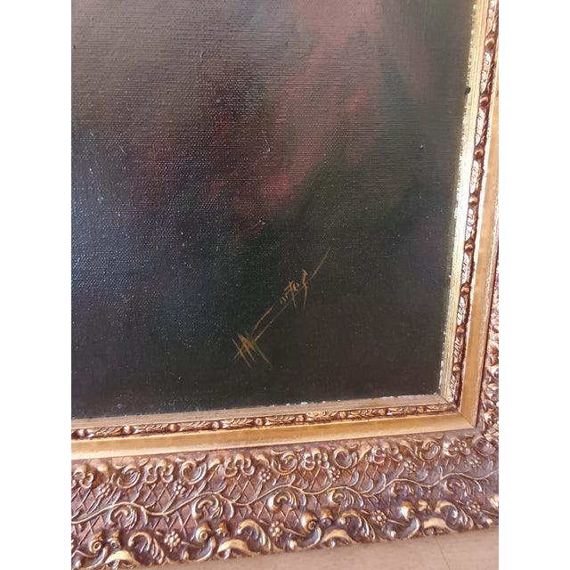 IM Artes, Man Smoking a Pipe, 1980s, Oil on Canvas, Framed For Sale - Image 4 of 6