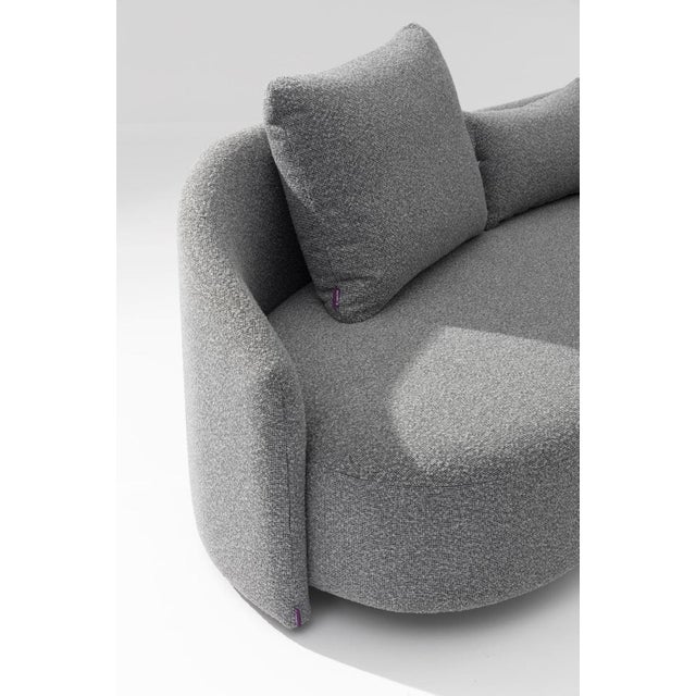 Gray Serene Outdoor Sofa 91" – Bouclé All-Weather Gray Fabric For Sale - Image 8 of 8