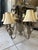 Coastal Vintage Pineapple Chandelier With Fabric Shade For Sale - Image 3 of 7