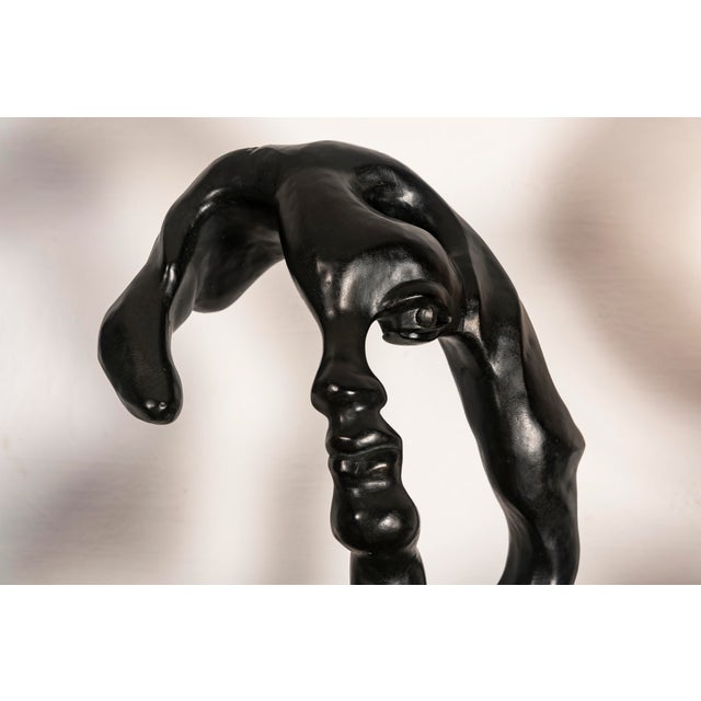 Black Klara Sever, Surrealist Sculpture of a Woman, 1979, Plaster For Sale - Image 8 of 9