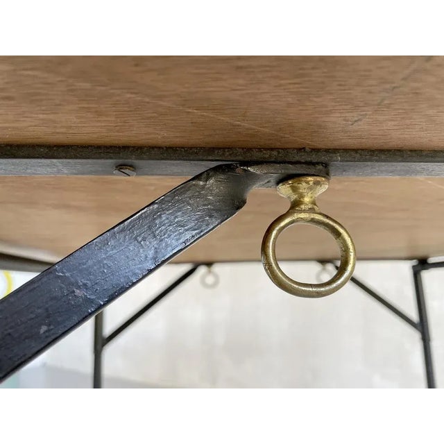 Mid-Century Modern French Game Table by Jacques Adnet, 1950 For Sale - Image 3 of 14