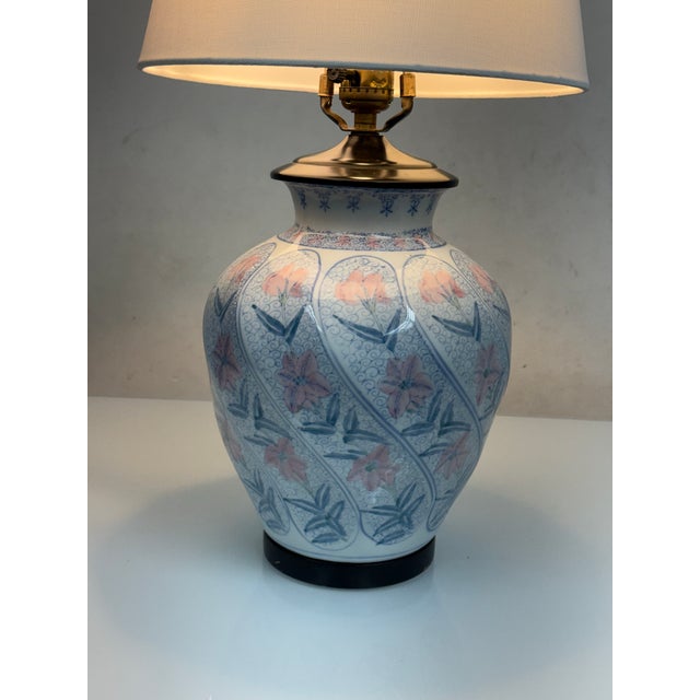 Chinoiserie Ceramic Table Lamp For Sale - Image 9 of 12