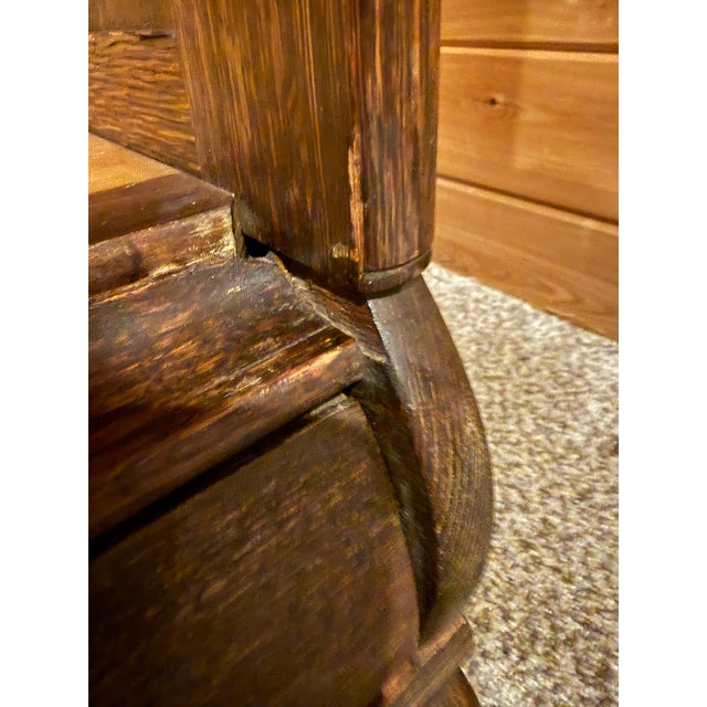 Antique Library Bookcase Lundstrom Chippendale Leaded Glass 3-Tier Sectional Barrister Bookcase - Quarter-Sawn Oak For Sale - Image 16 of 17