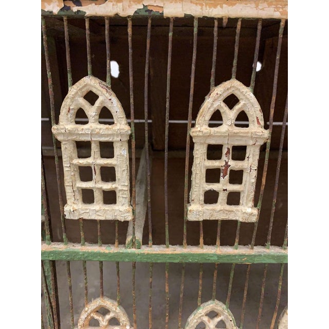 Antique Architectural Bird Cage For Sale - Image 3 of 17