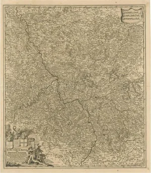 Antique Map of Niederrhein in Germany