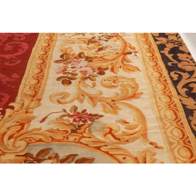 Antique French Aubusson Rug For Sale In New York - Image 6 of 7