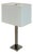 Marian Jamieson "Cube" Table Lamp Polished Nickel Modernist Design For Sale