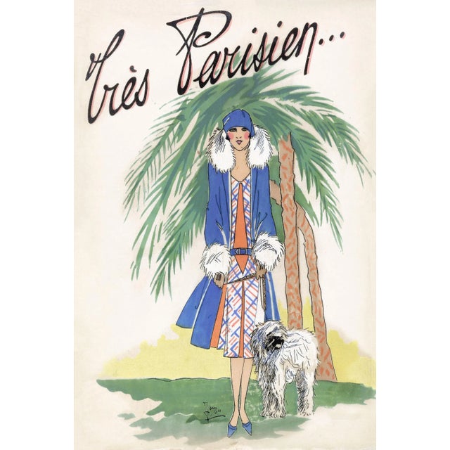 Reproduction Roaring Twenties French Fashion Print For Sale