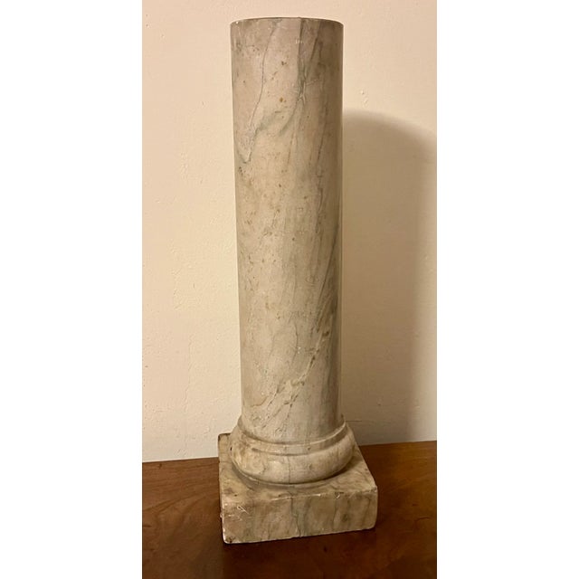 Antique 19th Century Grand Tour White Marble Column for Table Top Display Niall Smith Provenance For Sale - Image 12 of 12