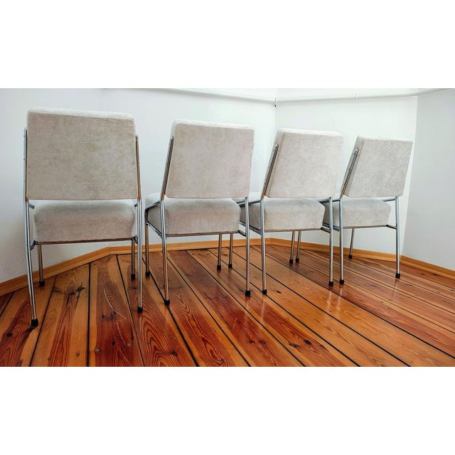 Metal Bauhaus Dining Chairs attributed to Hynek Gottwald, Czechoslovakia, Set of 4 For Sale - Image 7 of 14