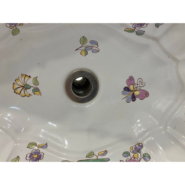 Sherle Wagner Sherle Wagner Sink Hand Painted For Sale - Image 4 of 8