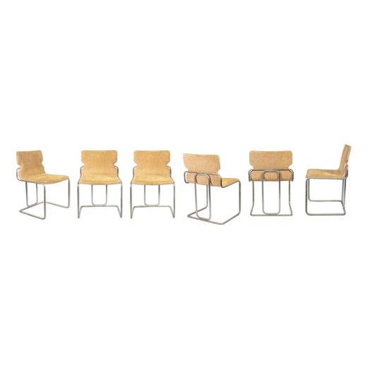 Vintage Chairs, Italy, 1970s, Set of 6 For Sale