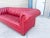 1980s Vintage Classic Chesterfield Tufted Red Leather Sofa For Sale In Los Angeles - Image 6 of 11